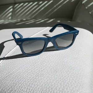 Blue leather wrapped Ray-Ban Wayfarer